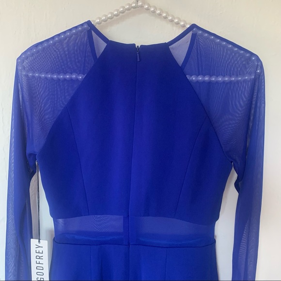 NWT JayGodfrey Sheer Panel Crepe Sheath Dress - Picture 10 of 13